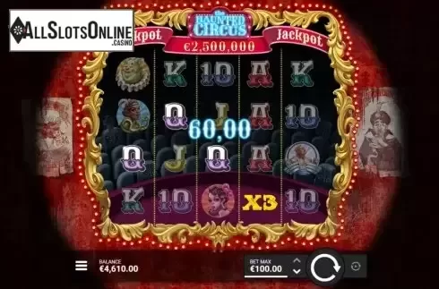Win Screen 2. Haunted Circus from Hacksaw Gaming