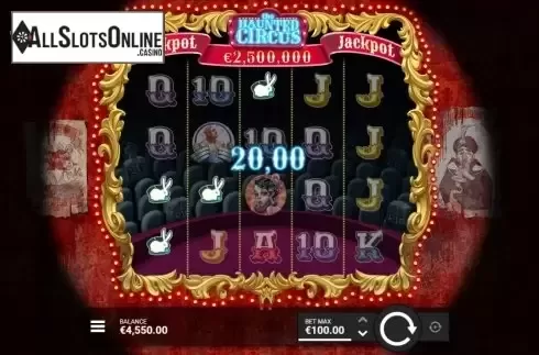 Win Screen 4. Haunted Circus from Hacksaw Gaming