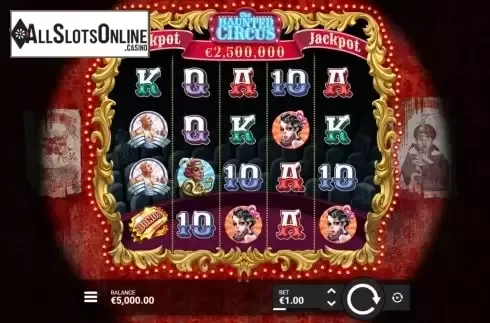 Reel Screen. Haunted Circus from Hacksaw Gaming