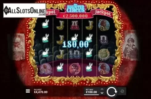 Win Screen 3. Haunted Circus from Hacksaw Gaming
