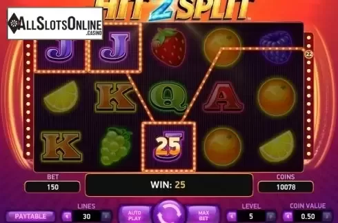 Screen 3. Hit2Split from NetEnt