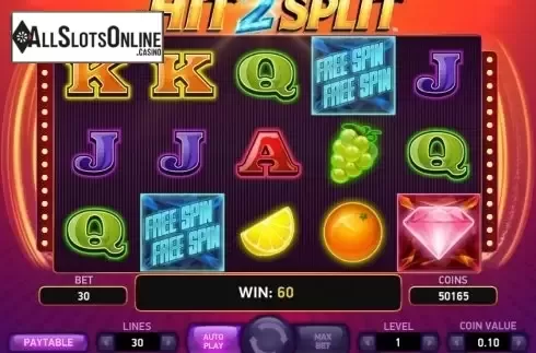 Screen 5. Hit2Split from NetEnt