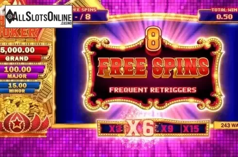 Free Spins Win Screen