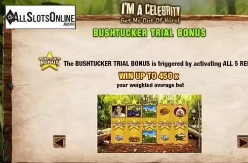 Paytable 6. I'm a Celebrity Get Me Out of Here from Microgaming