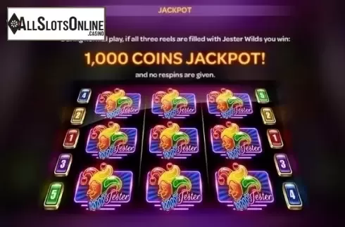 Paytable 3. Jester Trio from iSoftBet