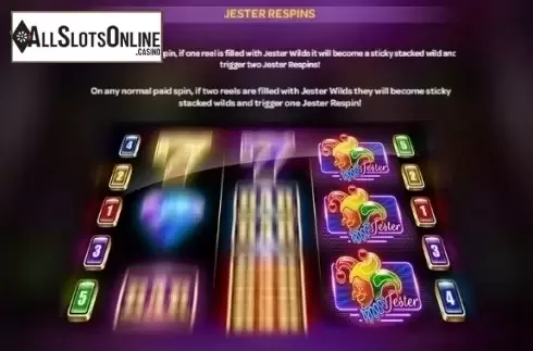 Paytable 4. Jester Trio from iSoftBet