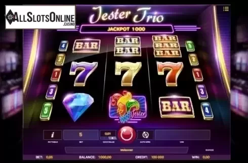 Game Workflow screen. Jester Trio from iSoftBet
