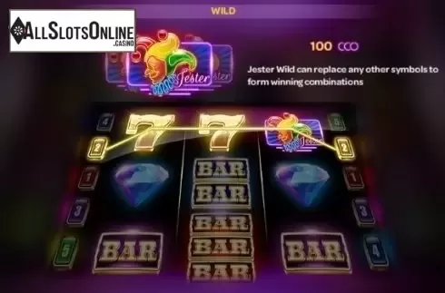 Paytable 2. Jester Trio from iSoftBet