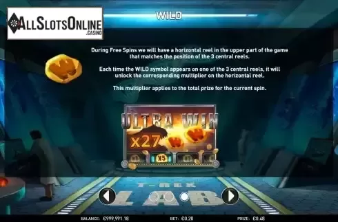 Wild feature screen