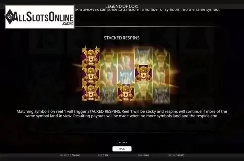 Paytable 6. Legend Of Loki from iSoftBet