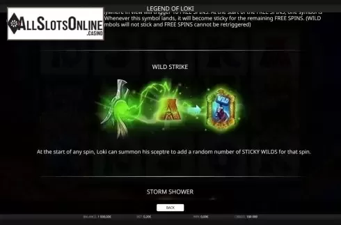 Paytable 4. Legend Of Loki from iSoftBet
