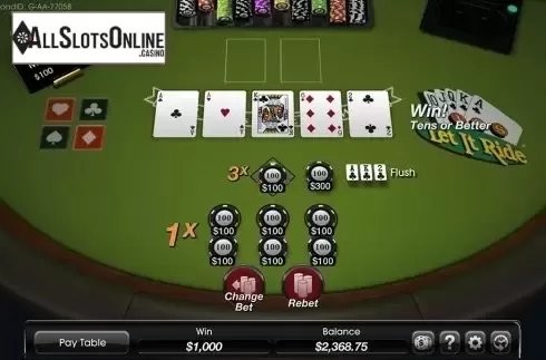 Win screen. Let It Ride (SG) from SG