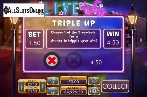 Triple Up game. Live Jazz from Genesis