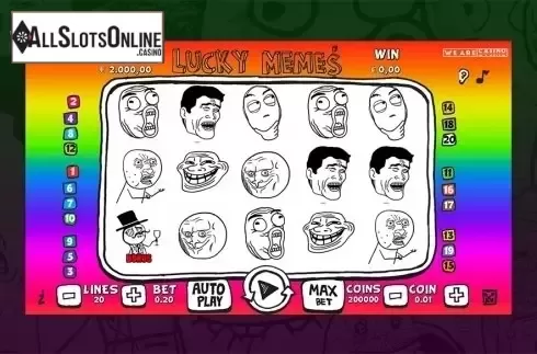 Reels screen. Lucky Memes from We Are Casino