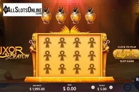 Game Screen. Luxor Scratch from Pariplay