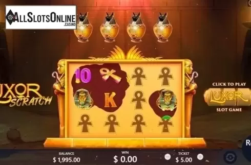 Game Screen. Luxor Scratch from Pariplay