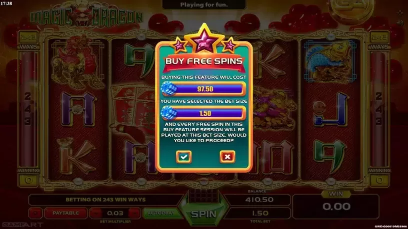 Magic Dragon slot screenshot 3
