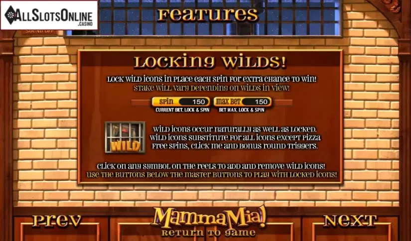 Paytable 4. Mamma Mia (Betsoft) from Betsoft