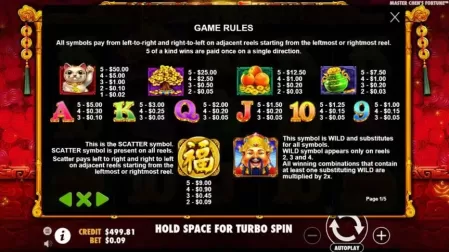 Master Chen’s Fortune slot screenshot 2