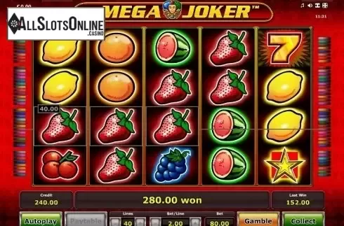Win. Mega Joker (Novomatic) from Greentube