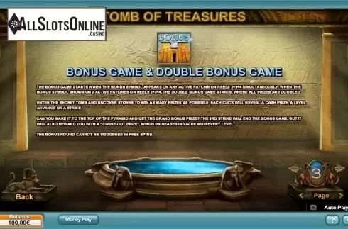 Paytable 3. Mighty Sphinx from NeoGames