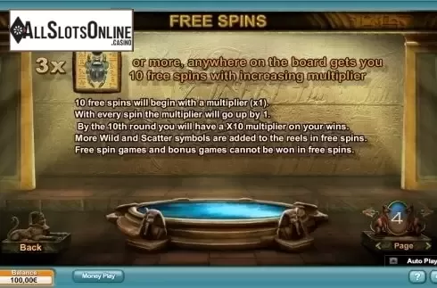 Paytable 4. Mighty Sphinx from NeoGames