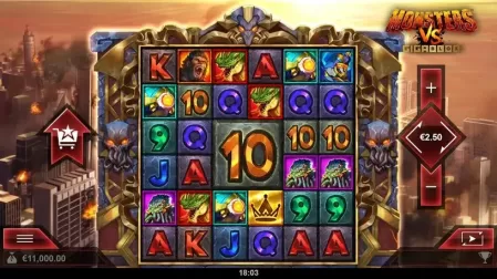 Monsters vs Gigablox slot screenshot 1