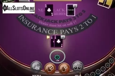 Game Screen 3. Neon Blackjack Single Deck from Fugaso