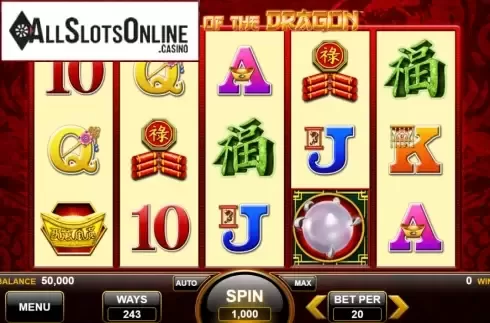 Reel Screen . Pearl of the Dragon from Spin Games