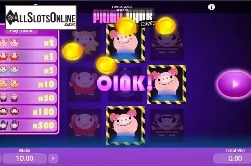 Game workflow . Piggy Bank Scratch (1x2gaming) from 1X2gaming