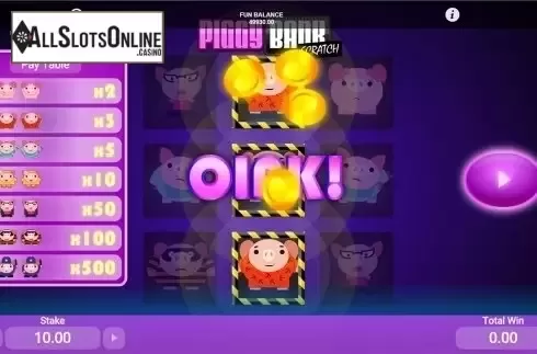 Game workflow 3. Piggy Bank Scratch (1x2gaming) from 1X2gaming