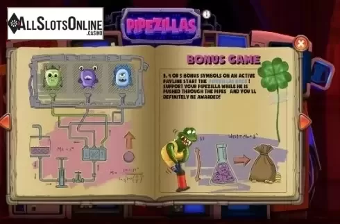 Paytable 2. Pipezillas from GamesOS