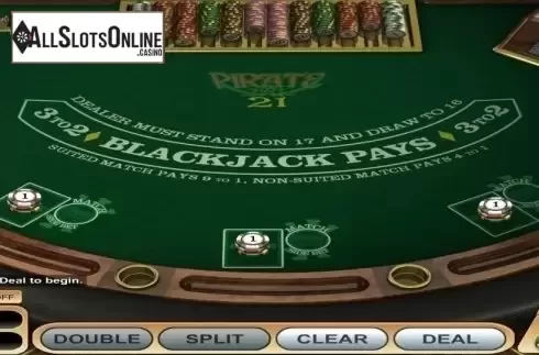 Game Screen. Pirate 21 Blackjack from Betsoft
