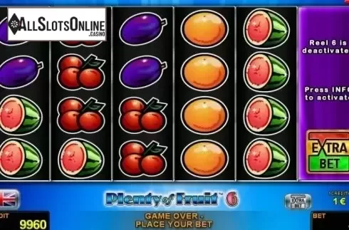 Reel Screen. Plenty Of Fruit 6 from Novomatic