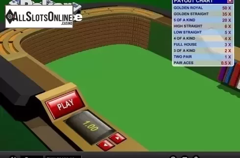 Game Screen. Poker Dice (1X2gaming) from 1X2gaming