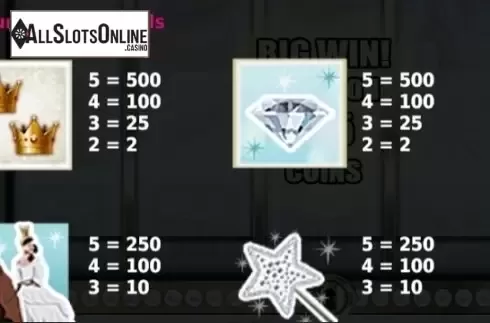 Paytable 3. Princess Fortune from OMI Gaming