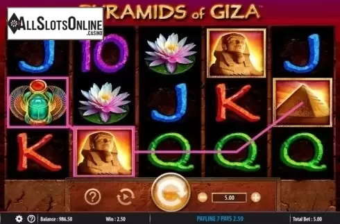 Win Screen 2. Pyramids of Giza from Barcrest