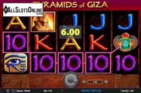 Win Screen 1. Pyramids of Giza from Barcrest