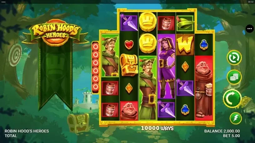 Robin Hood’s Heroes slot screenshot 1