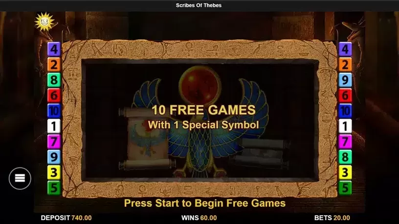 Scribes of Thebes slot screenshot 3
