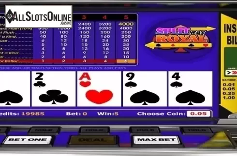 Game Screen. Split Way Royal from Betsoft