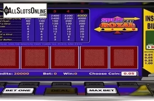 Game Screen. Split Way Royal from Betsoft