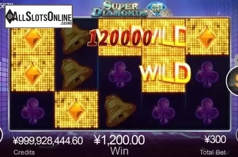 Win Screen. Super Diamonds from CQ9Gaming