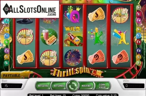 Screen2. Thrill Spin from NetEnt