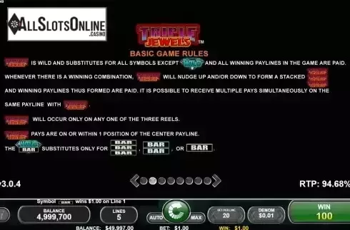 Game Rules screen 2