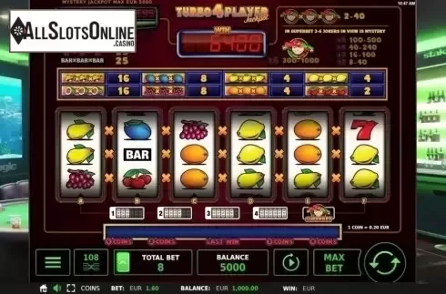 Reel Screen. Turbo 4 Player from StakeLogic