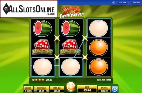 Win Screen. Twenty Seven from IGT