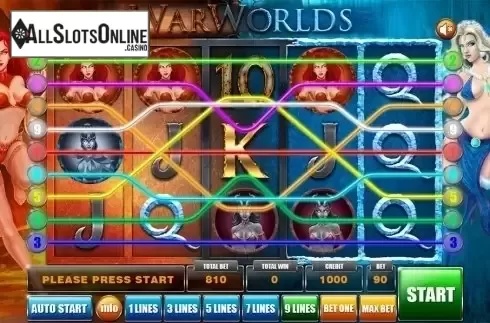 Reels screen. WarWorlds from GameX