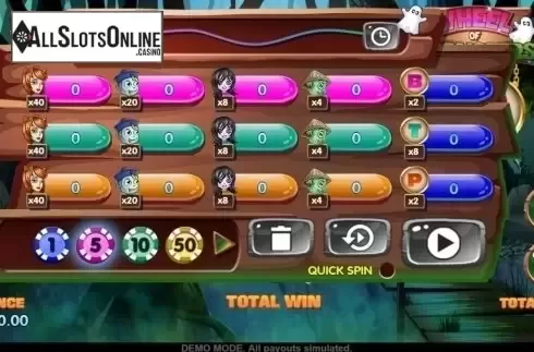 Game Screen 1. Wheel of Monsters from Asylum Labs Inc.