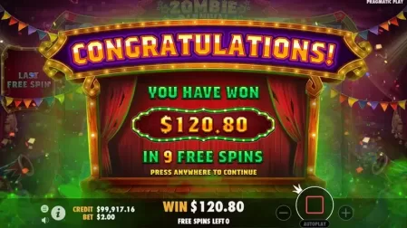 Zombie Carnival slot screenshot 7